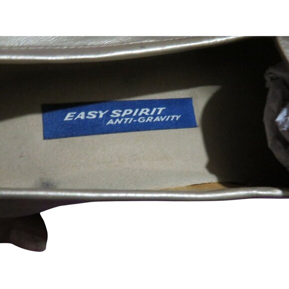 Easy Spirit Devitt Anti Gravity Metallic Silver Brazilian Leather Loafers - Picture 6 of 7